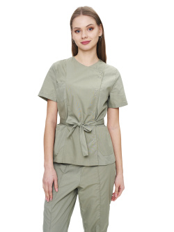 Костюм женский "Юмелия" зеленый воск СКИДКА 40%