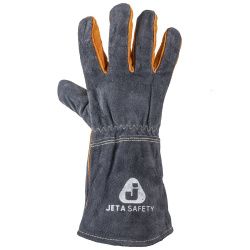 Краги сварочные c подкладкой и усиленными швами JWK502 FERRUS COMFORT Jeta Safety серые