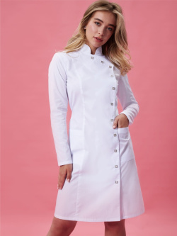 Халат женский "Алина" белый, тк.Сатори