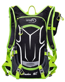 Рюкзак спортивный "ИФРИТ Башер" ("IFRIT Basher") 15 л черный/салатовый Р-999-15/1