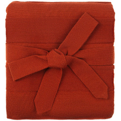 Плед Pleat, коричневый (терракота) 110х170 см