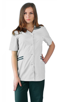 Костюм женский "Сфера" белый с т-зеленым* СКИДКА 40% Костюм женский "Сфера" белый с т-зеленым* СКИДКА 40%