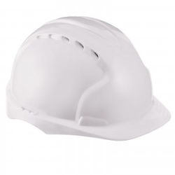 Каска защитная ЭТАЛОН с храповым механизмом белая (Минпромторг) (продажа 10 шт./мешок)