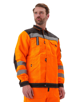 Костюм мужской "Протект-Люкс" летний, сигнальный оранжевый с чёрным