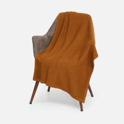 Плед Ornato, оранжевый (светлое золото) 110х170 см