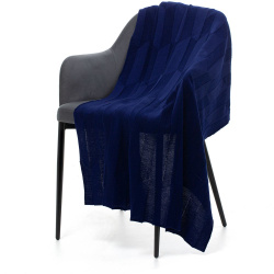 Плед Rombus, темно-синий (сапфир) 110x170 см