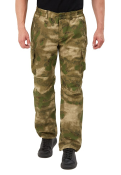 Брюки "КОММАНДО" цвет: кмф "Облака зеленый", ткань: Рип-Стоп