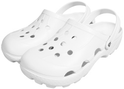 Сабо ЭВА ОЛА (ЖАНЕТТ) женские, с ремешком и перфорацией, белые