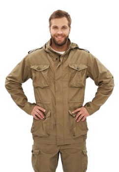 Костюм "КАПРАЛ" куртка/брюки, цвет: олива, ткань: Коттон Пич 240
