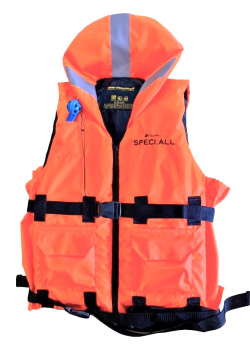 Жилет спасательный СЖ-130 (SPECI.ALL) ткань Оксфорд 240D, оранжевый