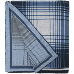 Плед Duotone, синий с белым 100х160 см