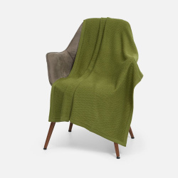 Плед Ornato, зеленый (лавровый) 110х170 см