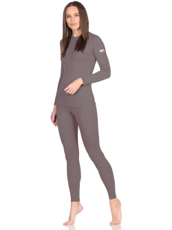 Комплект белья женского СН (лонгслив, легинсы) SPORT коричневый Комплект белья женского СН (лонгслив, легинсы) SPORT коричневый