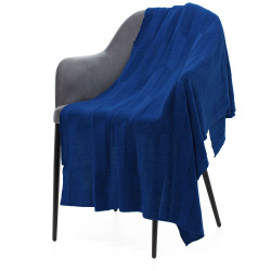 Плед Rombus, темно-синий (кобальт) 110x170 см