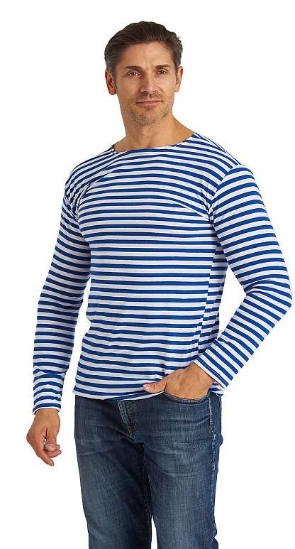 ТЕЛЬНЯШКА ДЛИННЫЙ РУКАВ, ГОЛУБАЯ - ВДВ