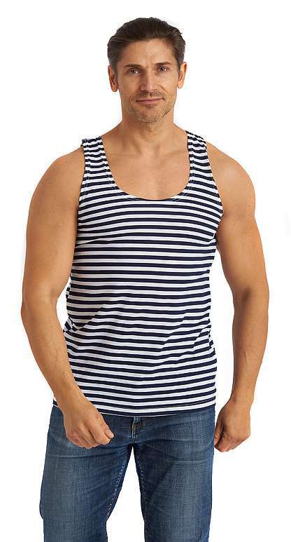 Майка-тельняшка, т-синяя