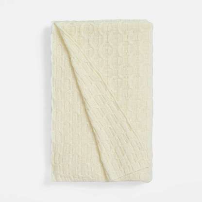 Плед Braidera, белый (молочный) 90х160 см