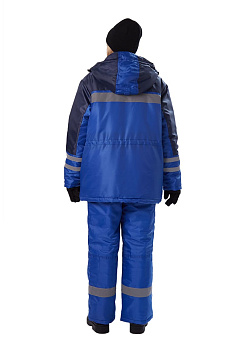 Женский рабочий костюм синего цвета 