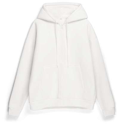 Толстовка унисекс оверсайз Zippy, белая