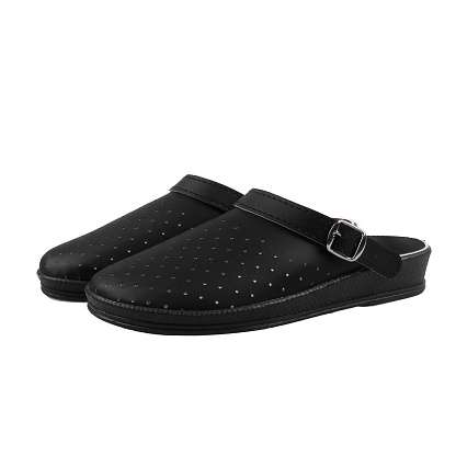 Сабо кожаные 10-12-7 (STEP) мужские, черные - Урсус