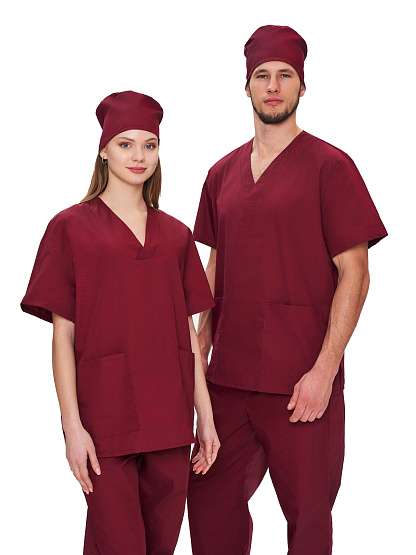 Костюм Хирургический (универсальный) бордовый - Урсус