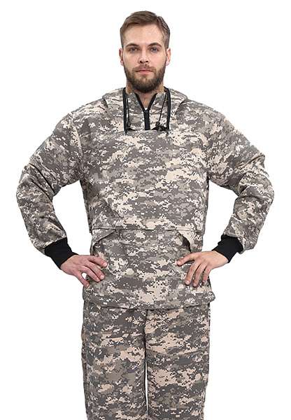 Костюм туристический ПРТНЦФ с сеткой,  цвет: кмф "Цифра св.серый", ткань: Грета - Урсус