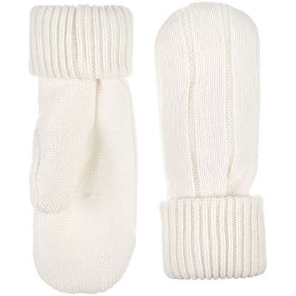 Варежки Knit Beat, белые (молочные)