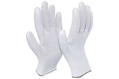 Перчатки нейлоновые без покрытия "Премиум" белые