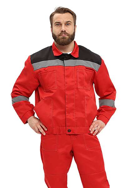 Костюм "ЛЕГИОН" куртка/полукомб. КРАСНЫЙ/ЧЕРНЫЙ - Урсус