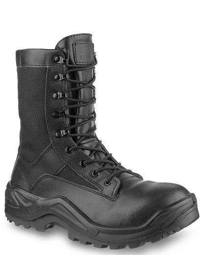 Ботинки с высокими берцами "ХОВАРД", нат.кожа/текстиль, цвет: черный NEW - Урсус