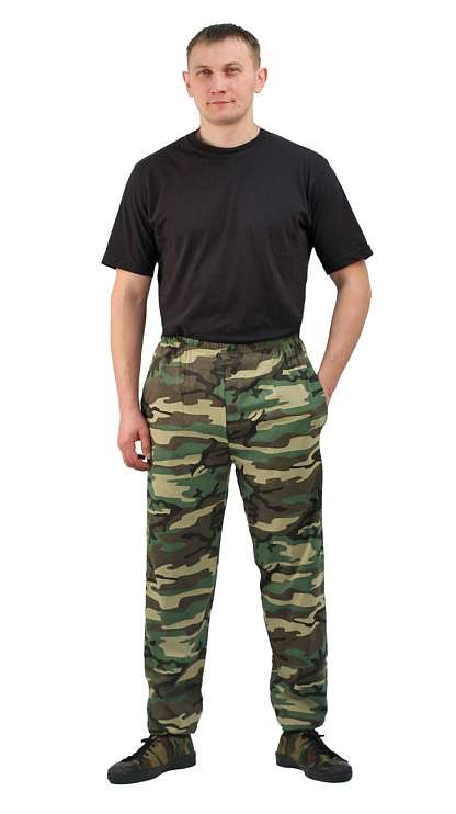 БРЮКИ трикотажные "ТИР" кмф 100% хлопок РАСПРОДАЖА 20%