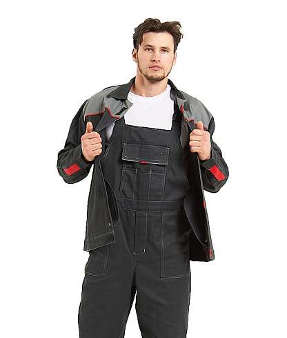 Костюм мужской "Фаворит" тк.САРЖА 100% хлопок летний с п/к серый со св.- серым - Урсус