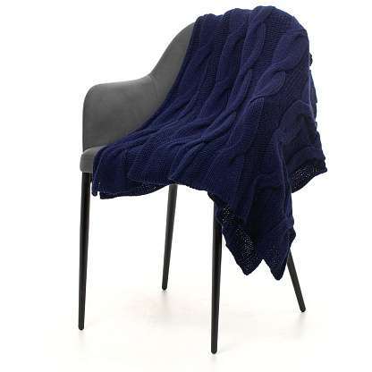 Плед Snefald, темно-синий 120x180 см