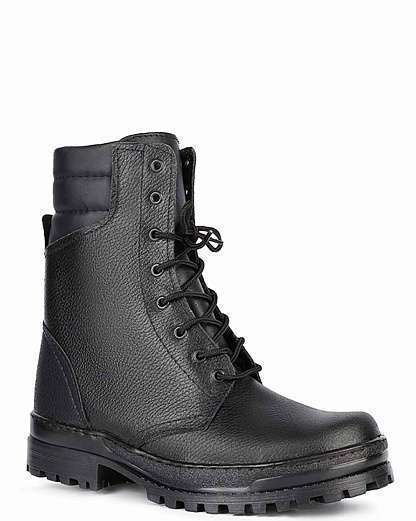 Ботинки с высоким берцем Армия хром черные - Урсус