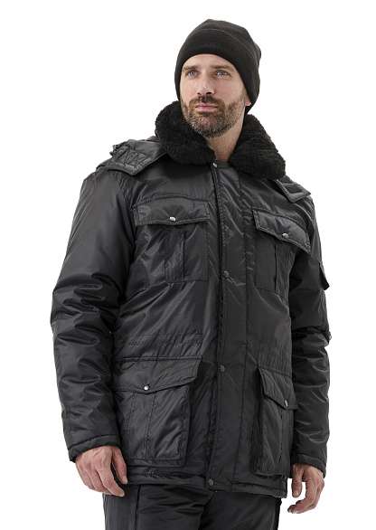 Куртка мужская "Охрана " зимняя черная