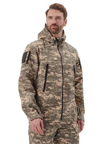 Костюм "ШТУРМ" куртка/брюки, цвет: кмф ЦИФРА СВ.СЕРАЯ, ткань: Твил рип-стоп - Урсус