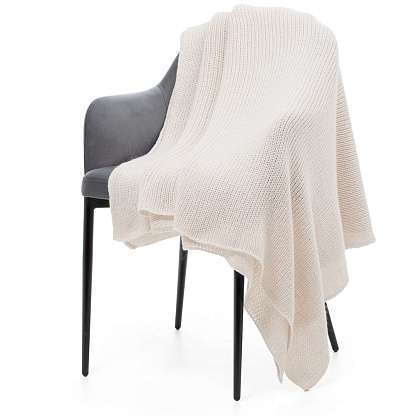 Плед Knitly, белый 160x200 см