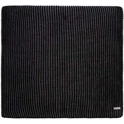 Шарф Nobilis, черный с серым меланжем