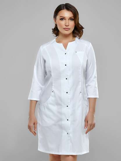 Халат женский "Лариса" белый, тк.Поливискоза - Урсус