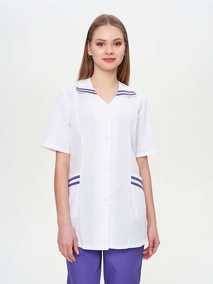 Костюм женский "Сфера" белый с лиловым СКИДКА 20% - Урсус