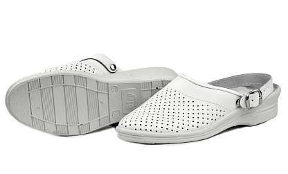 Сабо кожаные 4-12-7 (STEP) женские, белые - Урсус