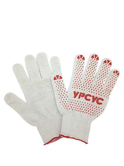 Перчатки УРСУС х/б люкс ПВХ-точка 10 кл 