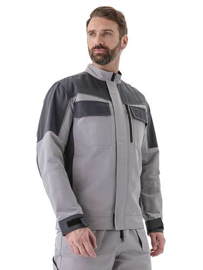 Костюм "НОВАТОР" куртка/полукомбинезон, цвет: СВ.СЕРЫЙ/Т.СЕРЫЙ - Урсус