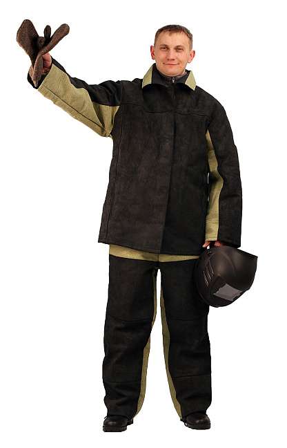 Костюм "Сварщик" 2,6 зимний брезентовый со спилком (Минпромторг)  - Урсус