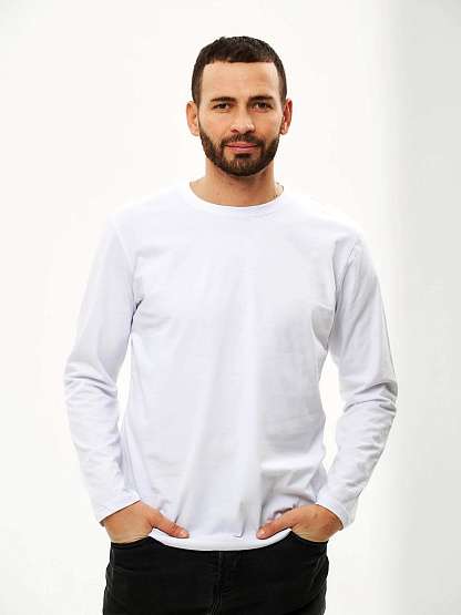 Футболка с длинными рукавами белая