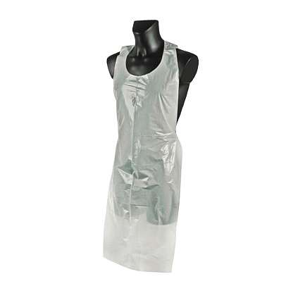 Фартук одноразовый полиэтиленовый 74*120см. 10мкм. 5,6гр. белый