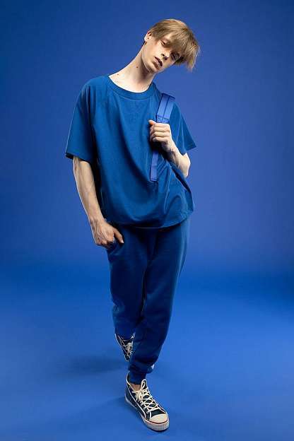 Футболка унисекс оверсайз T2, синяя