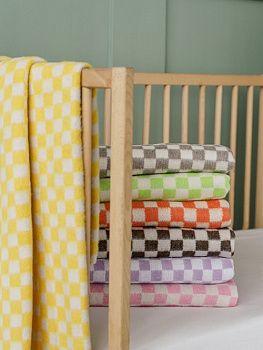 Байковое одеяло клетка