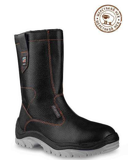 Сапоги кожаные утепленные РЕДГРЕЙ ПУ/ТПУ, металлический подносок - Урсус