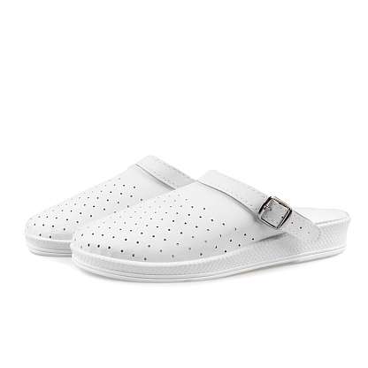 Сабо иск. кожа 10-12-2 (STEP) мужские, белые - Урсус